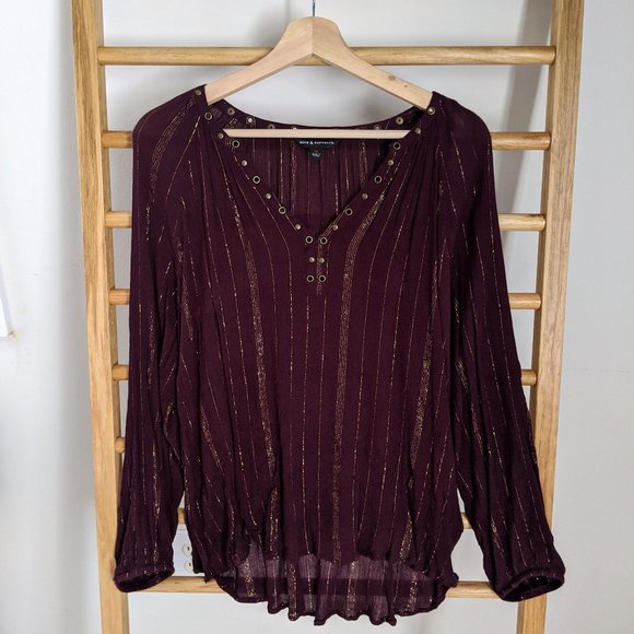Rock and Republic Boho Long Sleeve Top - Picture 1 of 3